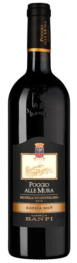 Вино Brunello di Montalcino Riserva Poggio alle Mura, Banfi, 0,75 л — Италия
