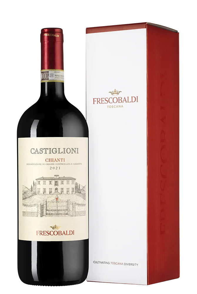 Вино Chianti Castiglioni в подарочной упаковке, Frescobaldi, 1,5 л — Италия