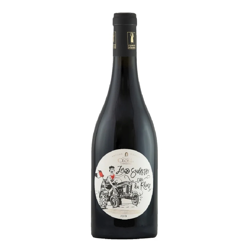 Вино Domaine le Clos des Lumieres Zero Sulfites Côtes-du-Rhône AOC, 0,75 л — Франция
