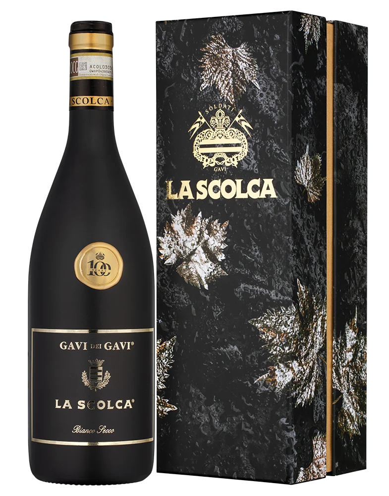 Вино Gavi dei Gavi (special black bottle) в подарочной упаковке, La Scolca, 0,75 л — Италия