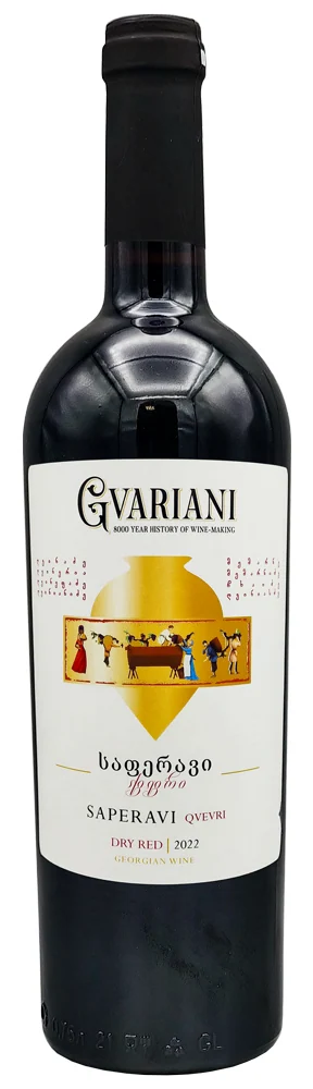 Вино Gvariani Saperavi Qvevri 14,5%, 0,75 л — Грузия