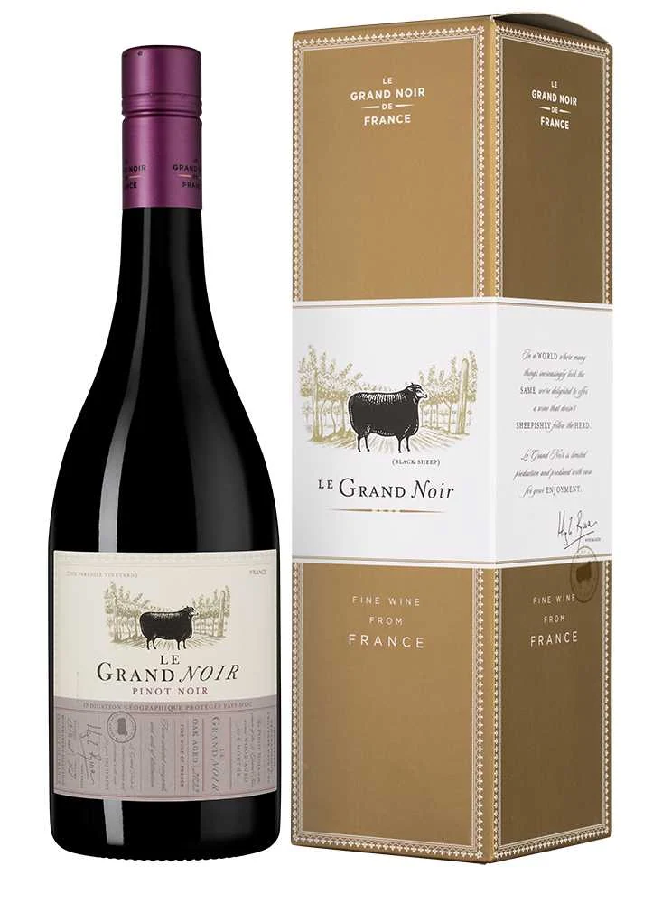 Вино Le Grand Noir Pinot Noir в подарочной упаковке, 0,75 л — Франция