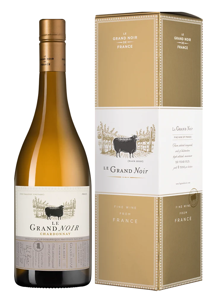 Вино Le Grand Noir Winemaker’s Selection Chardonnay в подарочной упаковке, 0,75 л — Франция