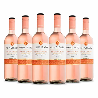 Вино Набор из 6-ти бутылок Principato Pinot Grigio Rosato Provincia di Pavia IGT, 0,75 л — Италия