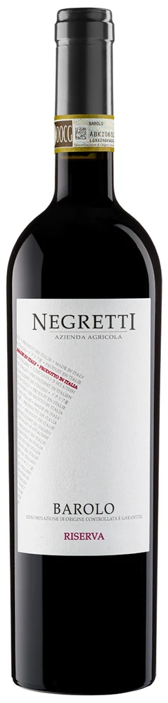 Вино Negretti Barolo Riserva 14,5%, 0,75 л — Италия