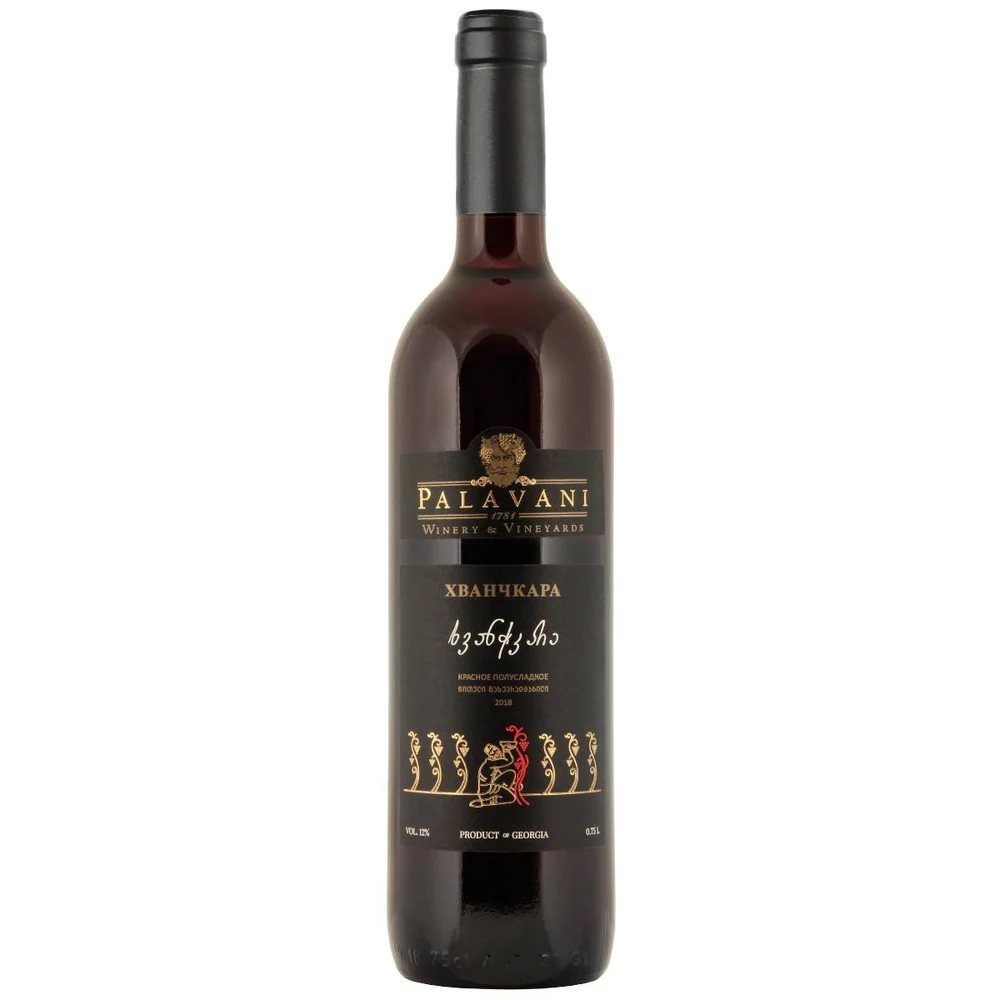 Вино Палавани Хванчкара (черная этикетка), 0,75 л — Грузия
