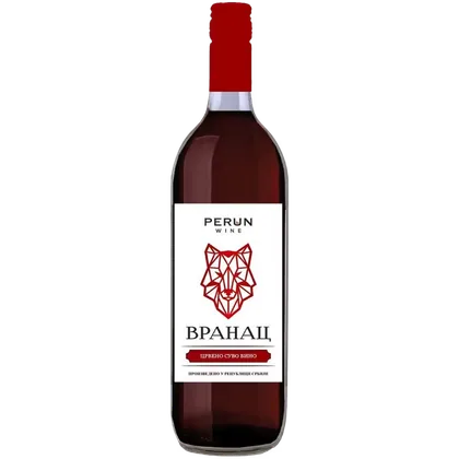 Вино Perun Vranac красное сухое, 1 л — Сербия