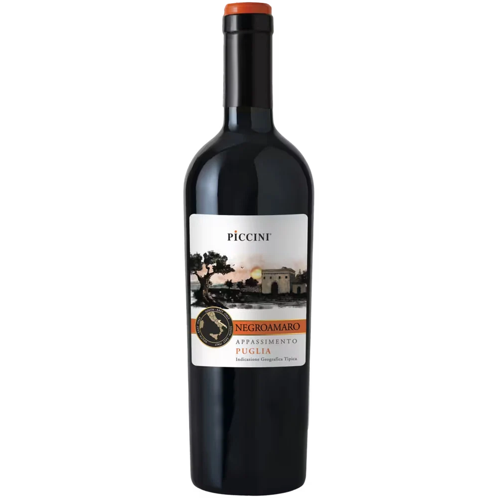 Вино Piccini Negroamaro Puglia красное полусухое, 0,75 л — Италия