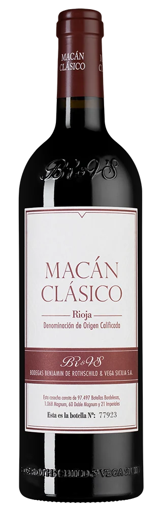 Вино Rioja Macan Clasico, Bodegas Benjamin de Rothschild & Vega Sicilia, 0,75 л — Испания