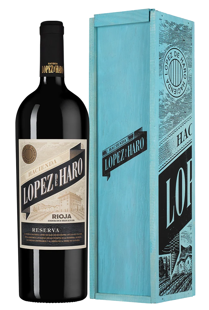 Вино Rioja Reserva в подарочной упаковке, Hacienda Lopez de Haro, 1,5 л — Испания