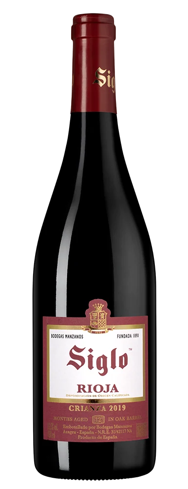 Вино Rioja Siglo Crianza, Bodegas Manzanos, 0,75 л — Испания