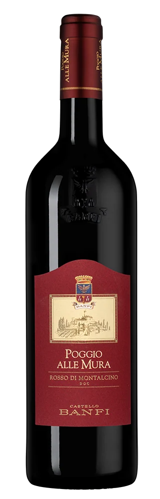 Вино Rosso di Montalcino Poggio alle Mura, Banfi, 0,75 л — Италия