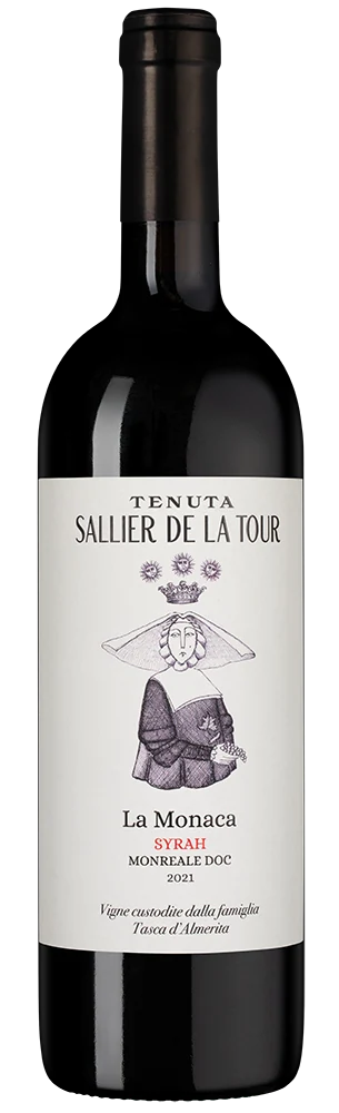 Вино Sicilia Tenuta Sallier de La Tour Syrah La Monaca, Tasca d'Almerita, 0,75 л — Италия