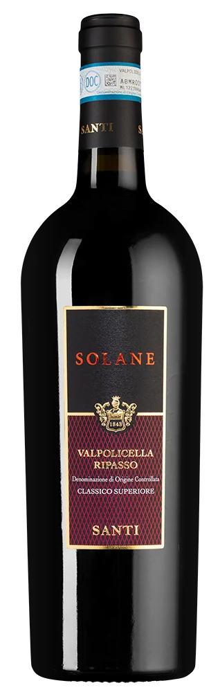 Вино Solane Valpolicella Ripasso Classico Superiore, Santi, 0,75 л — Италия