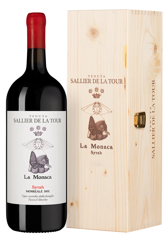 Вино Tenuta Sallier de La Tour Syrah La Monaca в подарочной упаковке, Tasca d'Almerita, 1,5 л — Италия