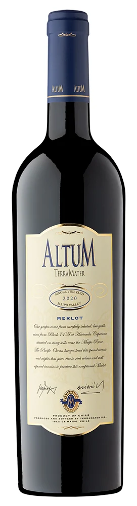 Вино TerraMater Altum Merlot Single Vineyard 14%, 0,75 л — Чили