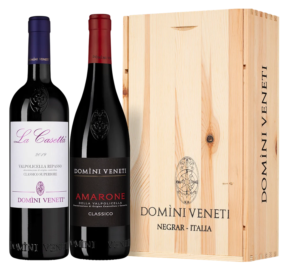 Вино в подарочном наборе Domini Veneti: Amarone della Valpolicella, Valpolicella Ripasso, 0,75 л — Италия