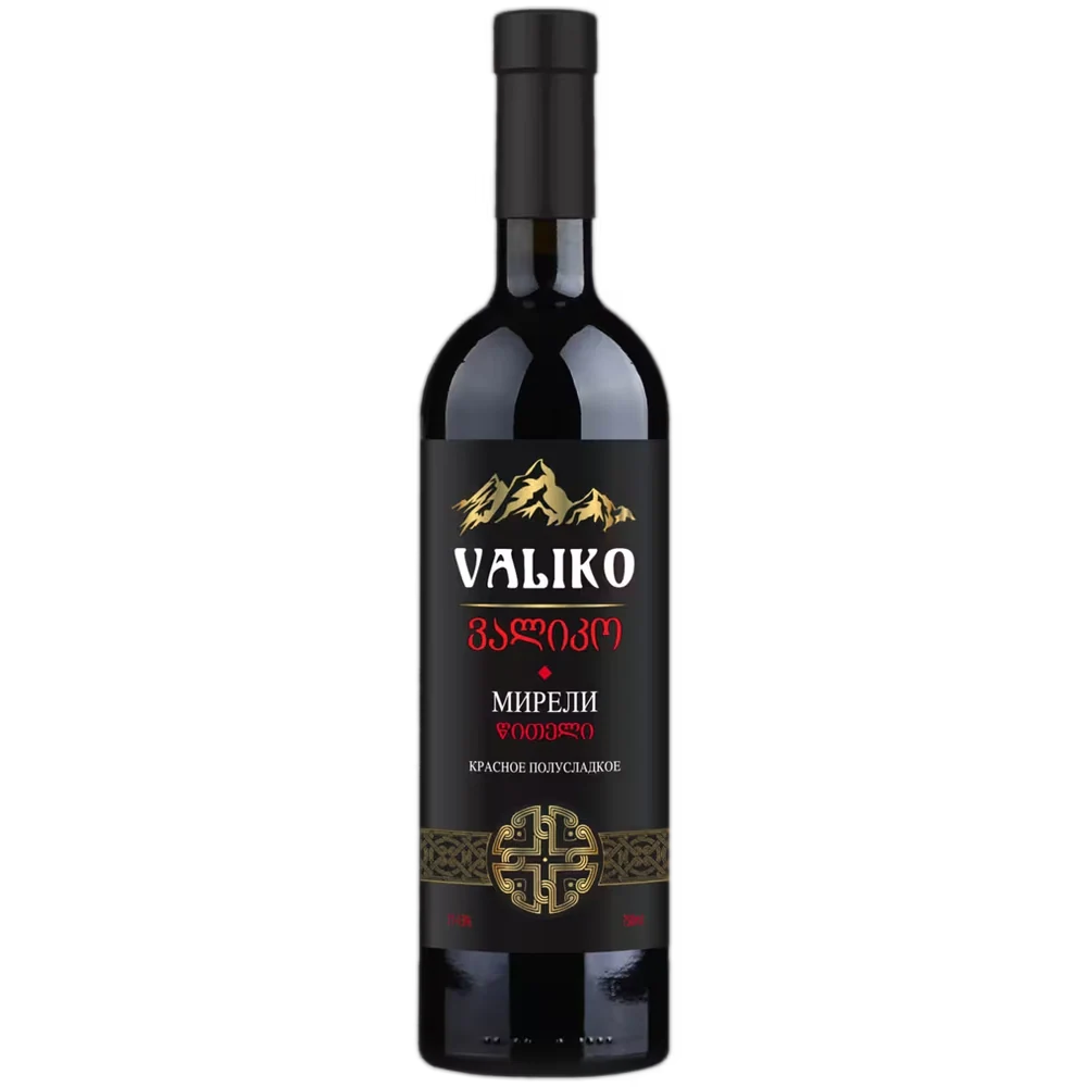 Вино VALIKO Мирели красное полусладкое, 0,75 л — Россия
