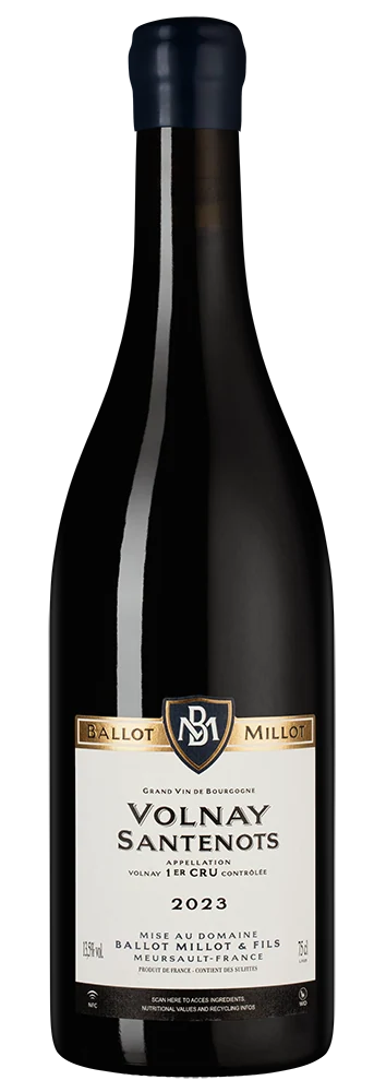 Вино Volnay 1er Cru Santenots RG, Domaine Ballot Millot et Fils, 0,75 л — Франция