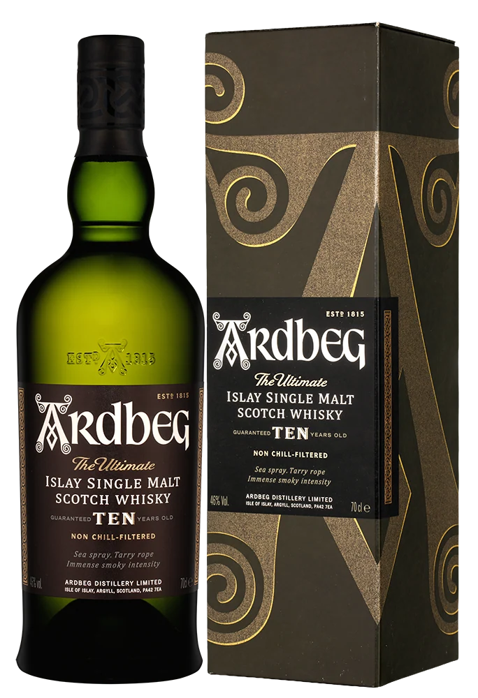 Виски Ardbeg 10 YO в подарочной упаковке, 0,7 л — Шотландия