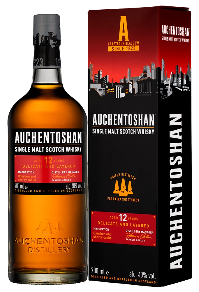 Виски Auchentoshan 12 years в подарочной упаковке, 0,7 л — Шотландия