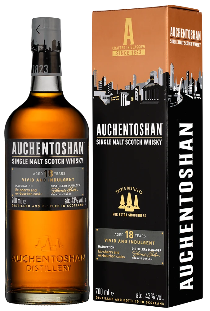 Виски Auchentoshan 18 years в подарочной упаковке, 0,7 л — Шотландия