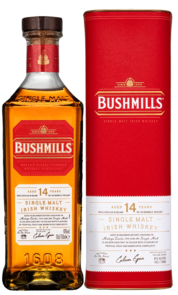 Виски Bushmills Single Malt Aged 14 Years в подарочной упаковке, 0,7 л — Ирландия