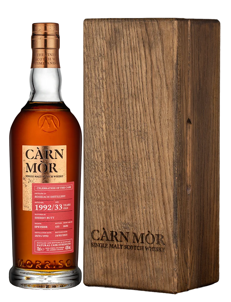 Виски Carn Mor Single Malt Benriach 1992 в подарочной упаковке, 1992, 0,7 л — Шотландия