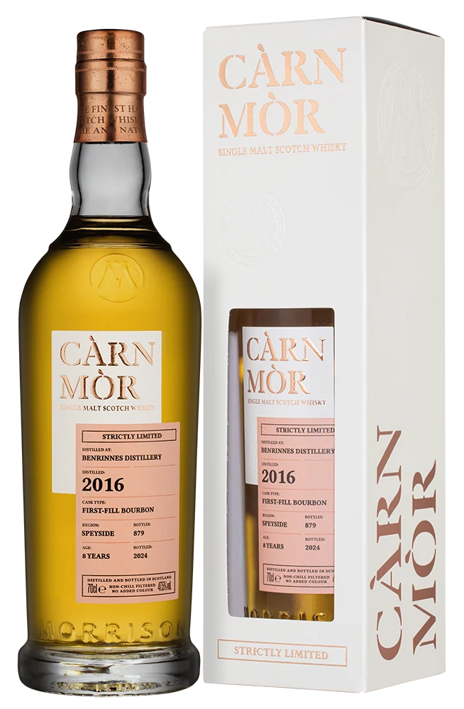 Виски Carn Mor Single Malt Benrinnes 2016 First-Fill Bourbon 8 Years в подарочной упаковке, 0,7 л — Шотландия
