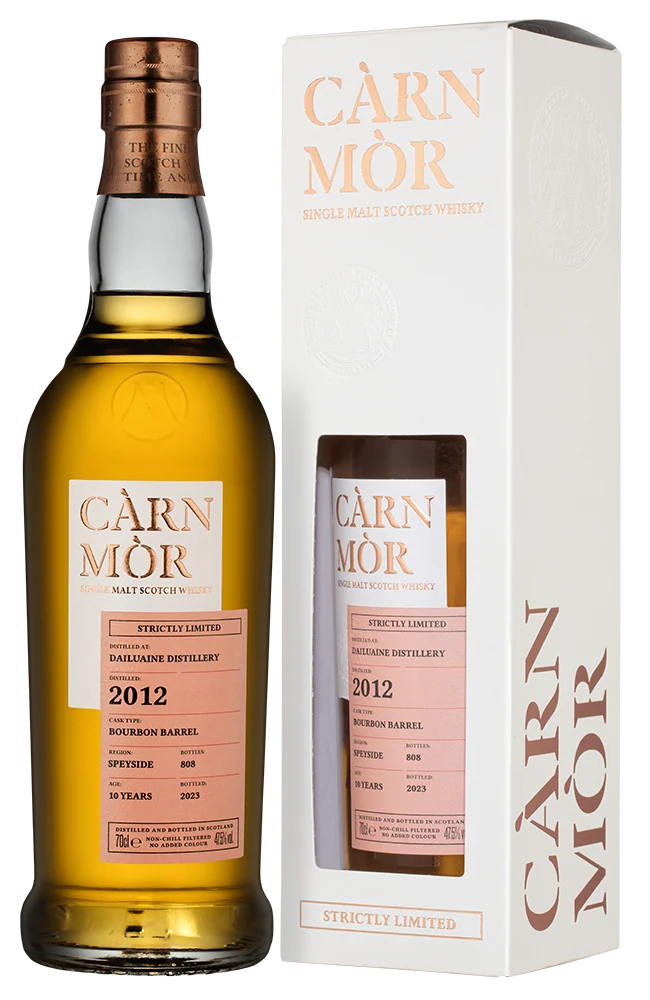 Виски Carn Mor Single Malt Dailuaine 2012 Bourbon Barrel 10 Years в подарочной упаковке, 0,7 л — Шотландия