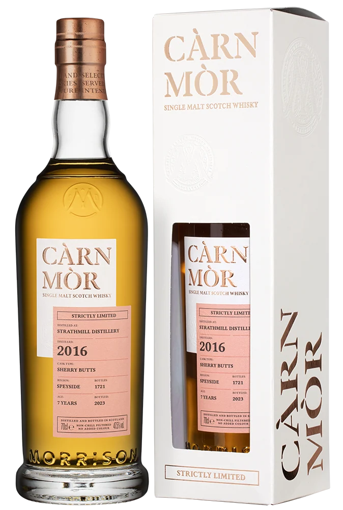Виски Carn Mor Single Malt Strathmill 2016 Single Cask в подарочной упаковке, 0,7 л — Шотландия