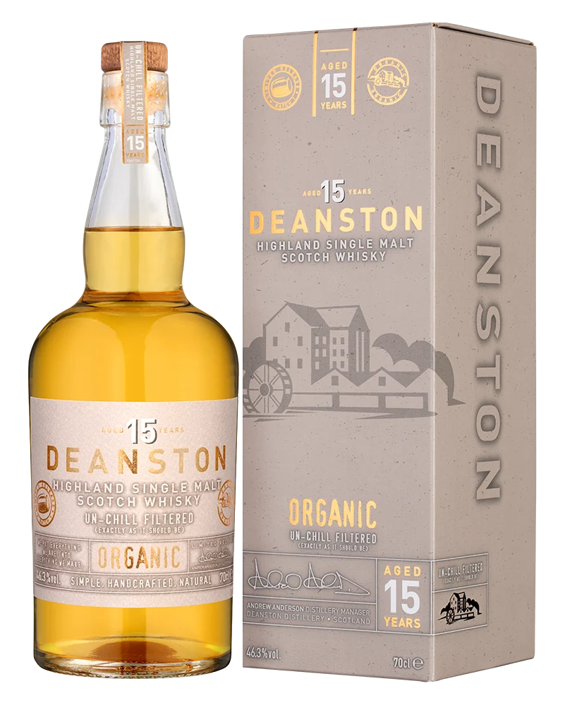 Виски Deanston Aged 15 Years Organic Un-Chill Filtered в подарочной упаковке, 0,7 л — Шотландия