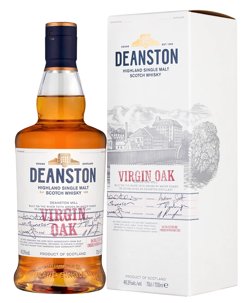 Виски Deanston Virgin Oak в подарочной упаковке, 0,7 л — Шотландия