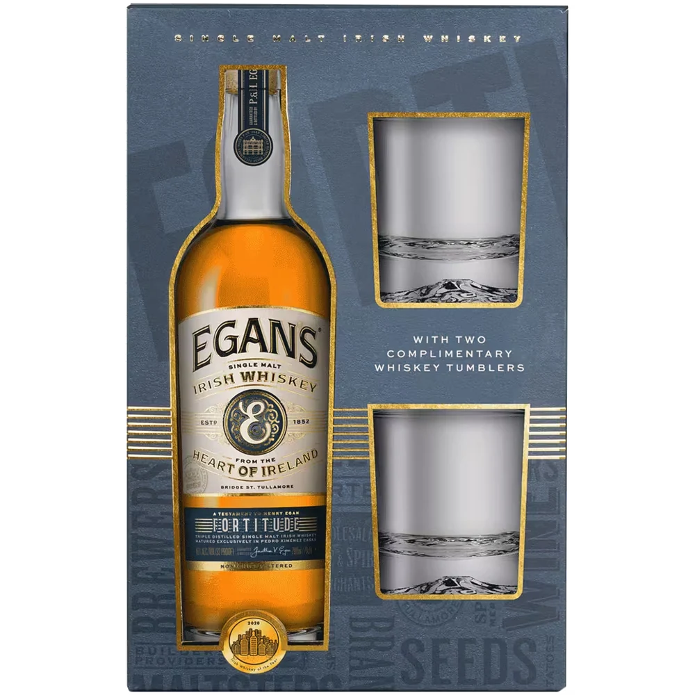 Виски Egan's Fortitude 0,7 л в подарочной упаковке + 2 стакана — Ирландия