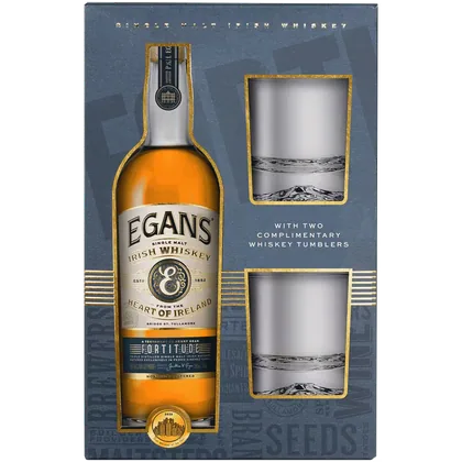 Виски Egan's Fortitude 0,7 л в подарочной упаковке + 2 стакана — Ирландия