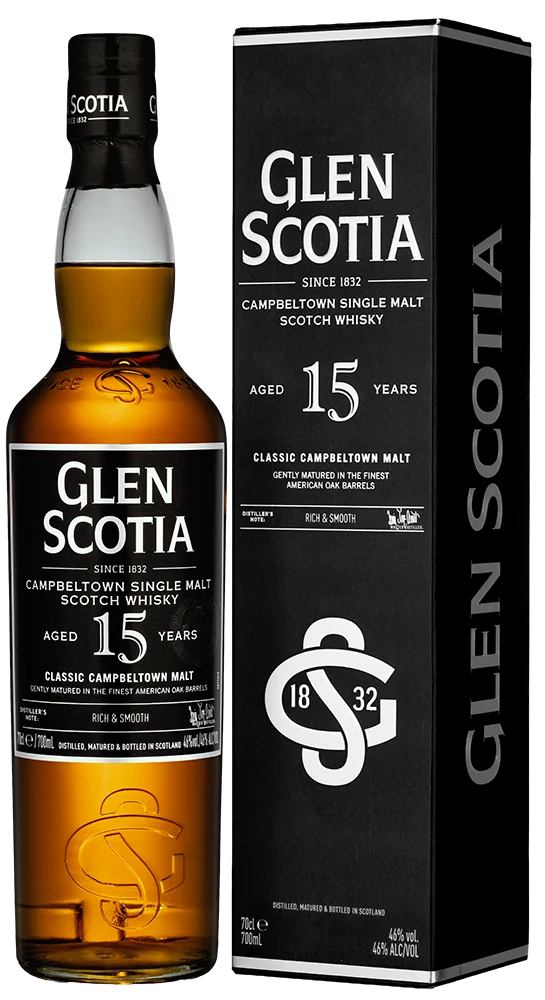 Виски Glen Scotia Single Malt Aged 15 Years в подарочной упаковке, 0,7 л — Шотландия
