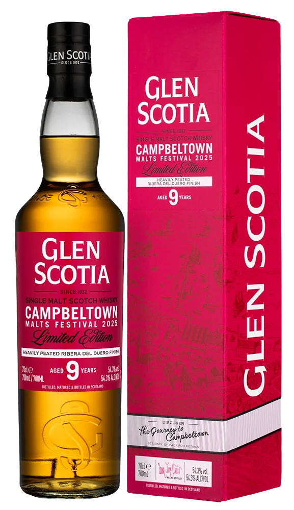 Виски Glen Scotia Single Malt Festival Limited Edition 2025 Aged 9 Years в подарочной упаковке, 0,7 л — Шотландия