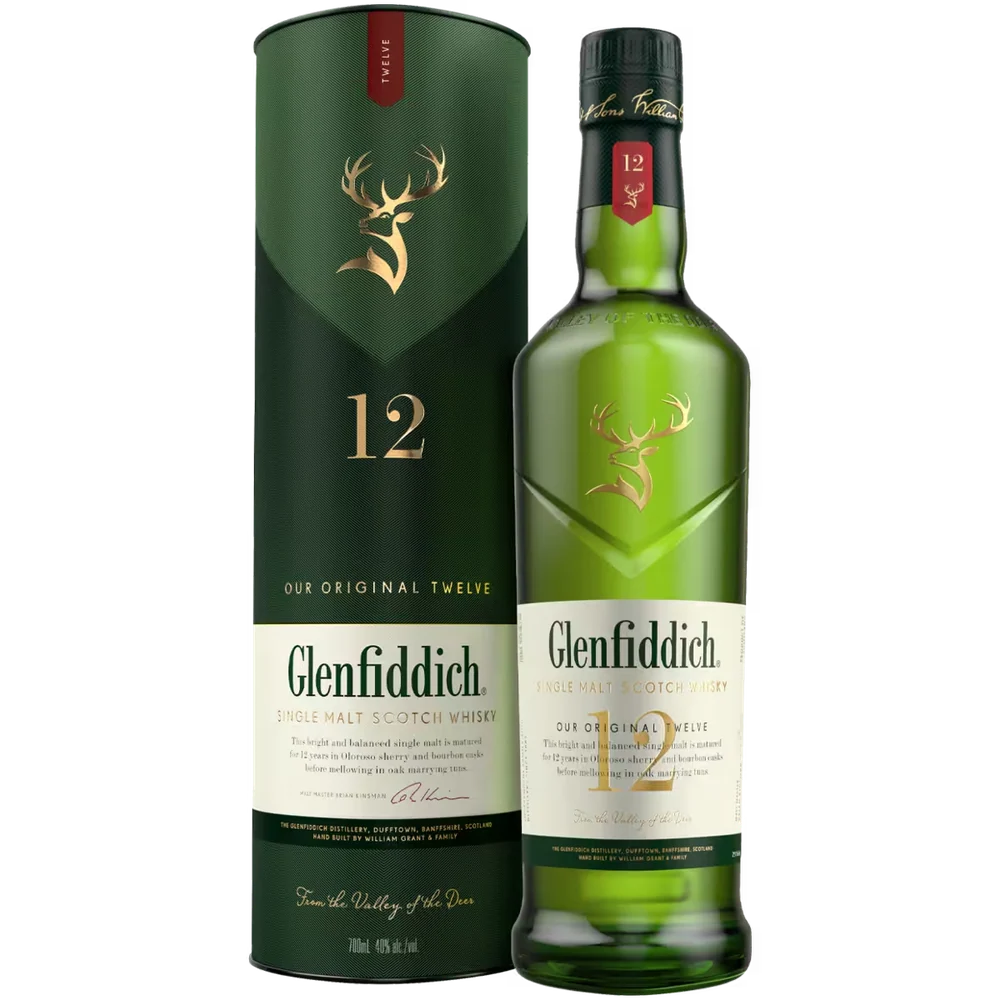 Виски Glenfiddich 12 лет 0,7 л в подарочной упаковке — Шотландия