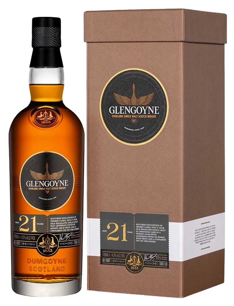 Виски Glengoyne Aged 21 Years в подарочной упаковке, 0,7 л — Шотландия