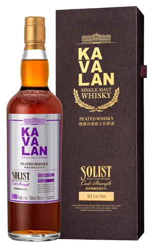 Виски KAVALAN Solist Peated Malt Single Cask Strength 50,8%, 0,7 л — Тайвань