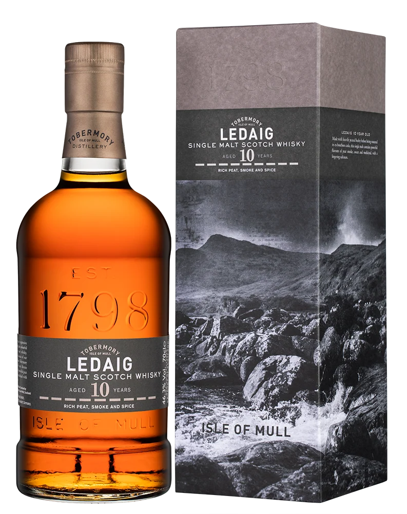 Виски Ledaig Aged 10 Years в подарочной упаковке, 0,7 л — Шотландия