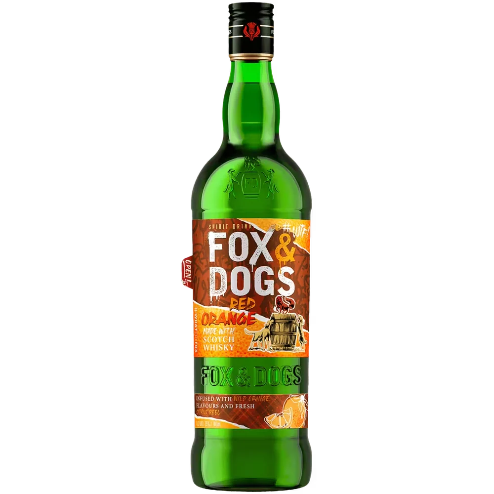 Виски Напиток спиртной Fox & Dogs Red Orange зерновой купажированный, 0,7 л — Россия