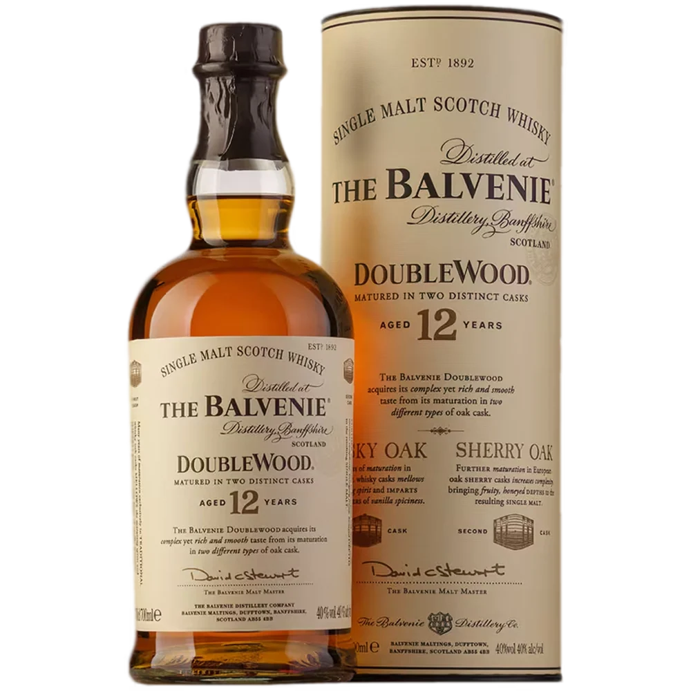 Виски The Balvenie Doublewood 12 лет 0,7 л в подарочной упаковке туба — Шотландия
