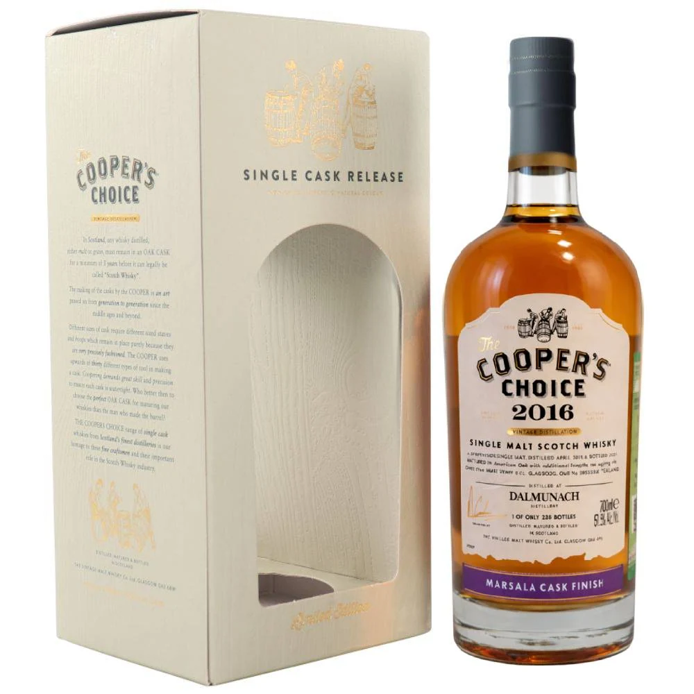 Виски The Cooper’s Choice Dalmunach Single Malt Scotch 8 YO (gift box) 2016 г, 0,7 л — Шотландия