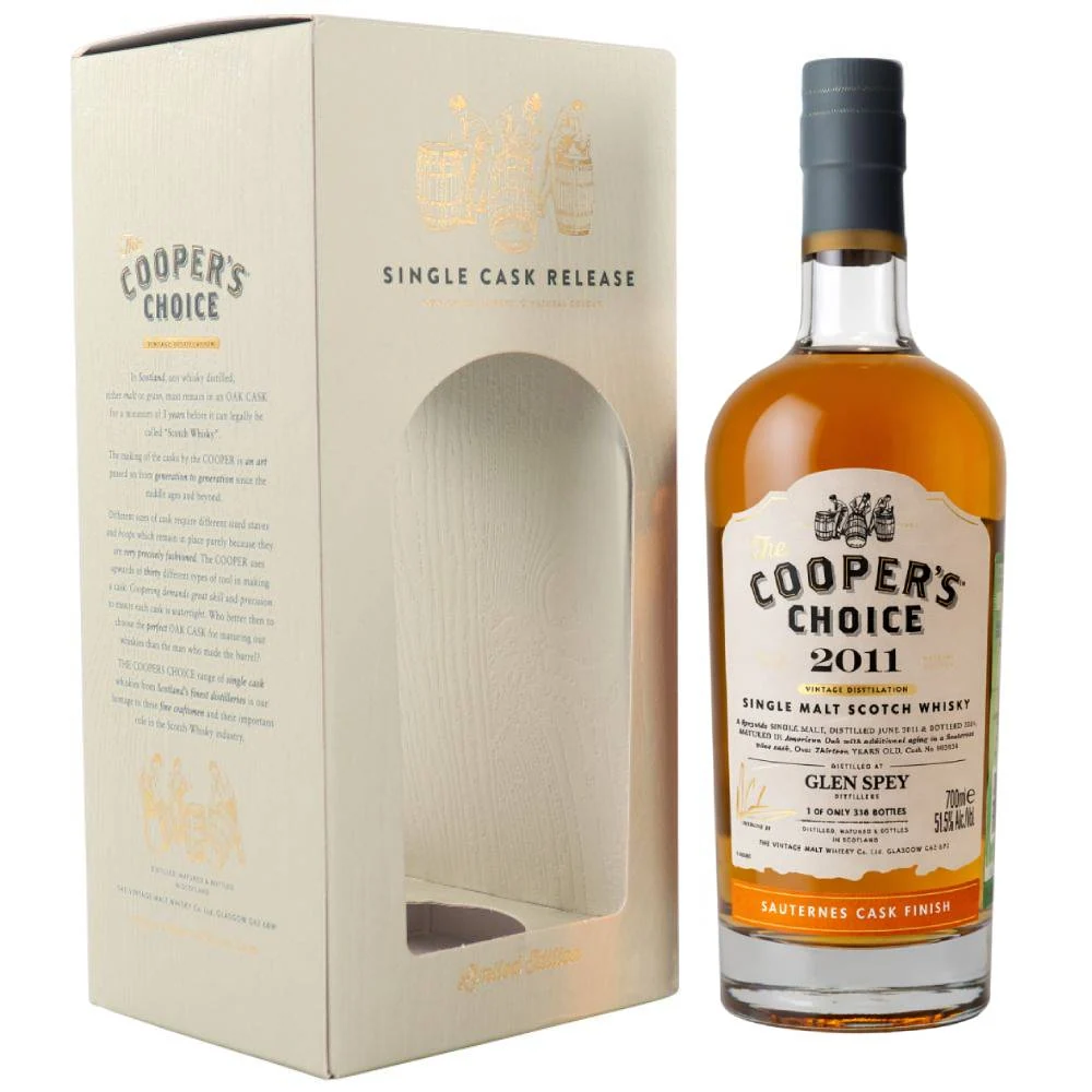Виски The Cooper’s Choice Glen Spey Single Malt Scotch 13 YO (gift box) 2011 г, 0,7 л — Шотландия