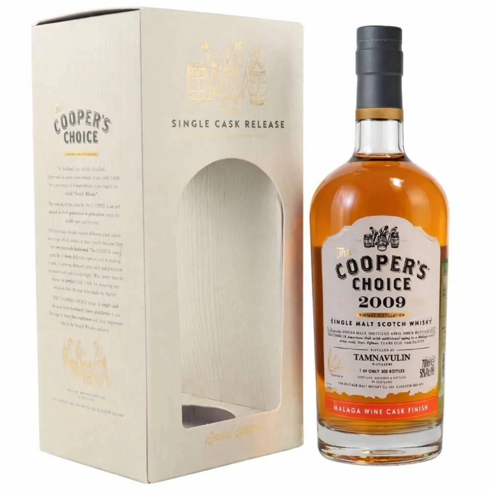 Виски The Cooper’s Choice Tamnavulin Single Malt Scotch 15 YO (gift box) 2009 г, 0,7 л — Шотландия