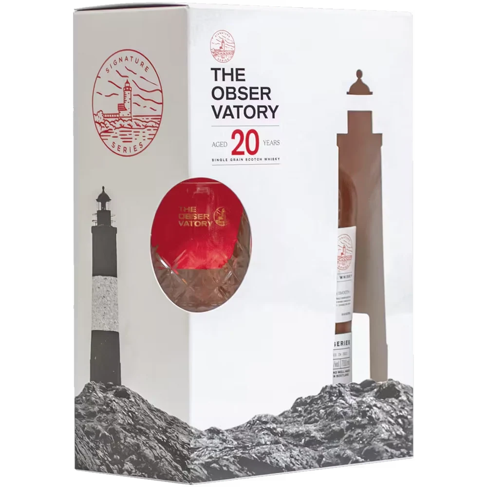 Виски The Observatory Single Grain 20 лет 0,7 л в подарочной упаковке + бокал — Шотландия