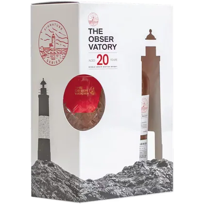 Виски The Observatory Single Grain 20 лет 0,7 л в подарочной упаковке + бокал — Шотландия
