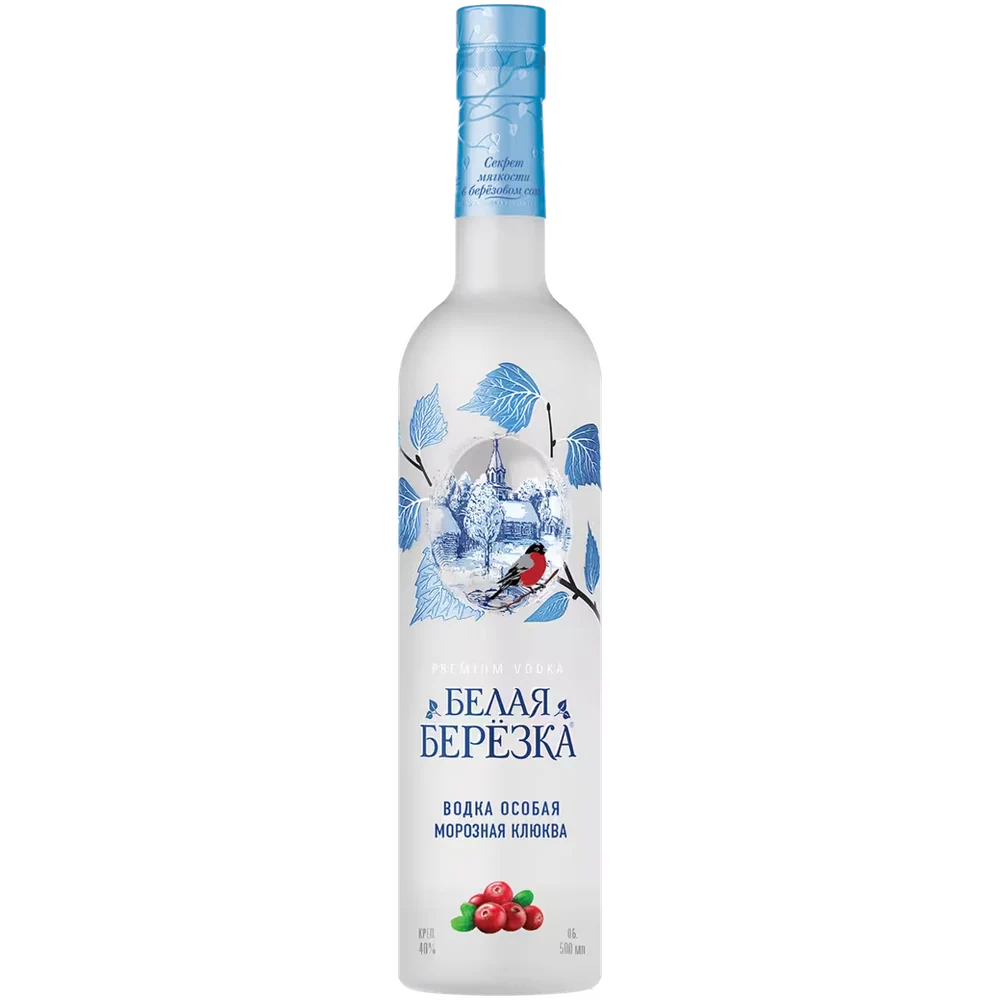 Водка Белая Березка Морозная Клюква, 0,5 л — Россия