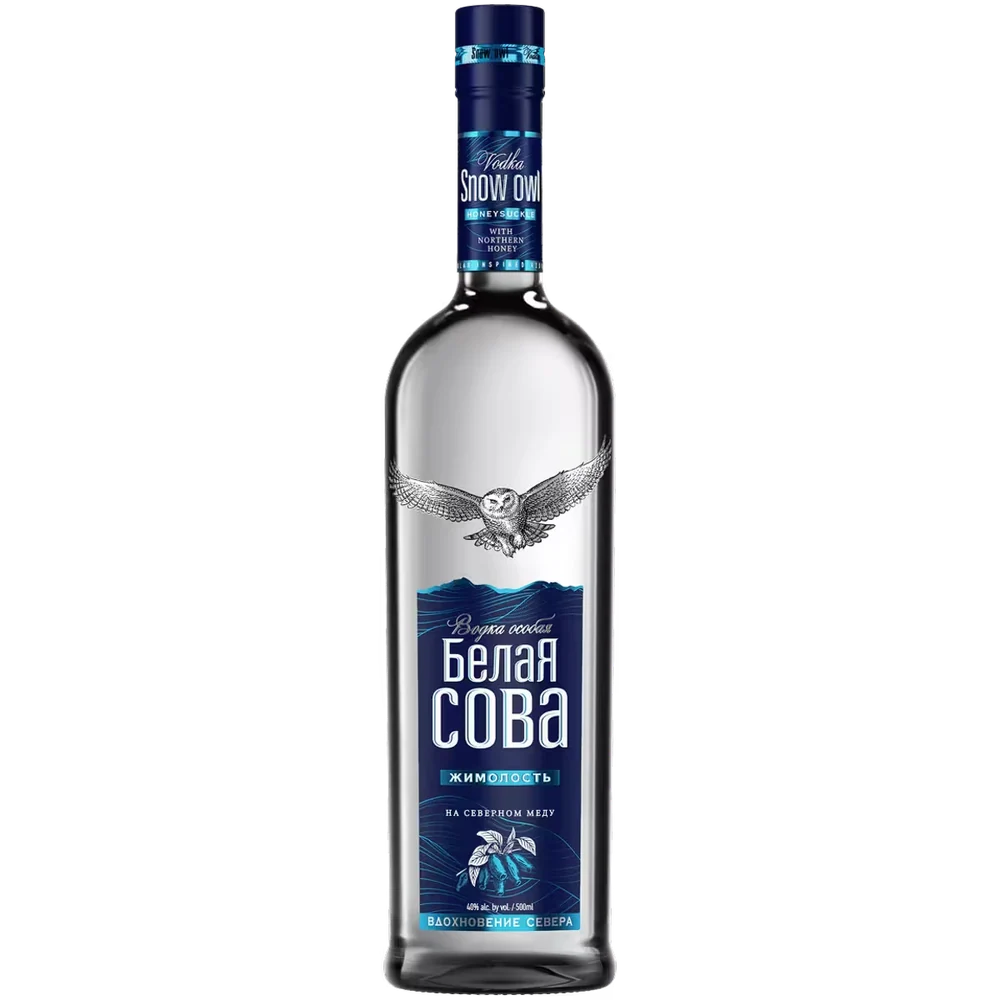 Водка Белая Сова Жимолость, 0,5 л — Россия